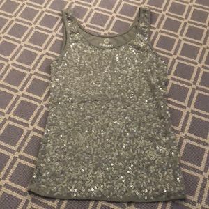 Old Navy sparkly gray tank top